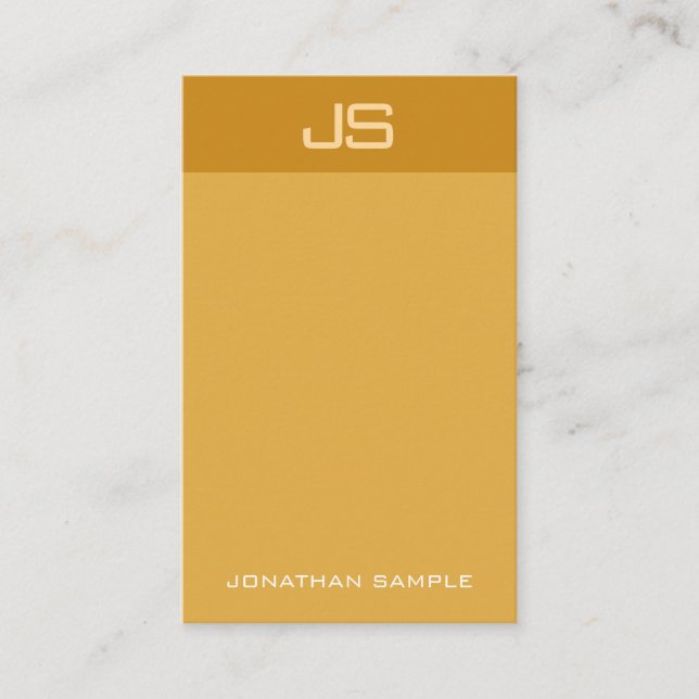 Modern Stylish Monogram Vertical Template Elegant Business Card (Front)