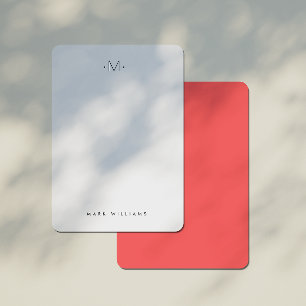 Modern Stylish Monogrammed Stationery Card