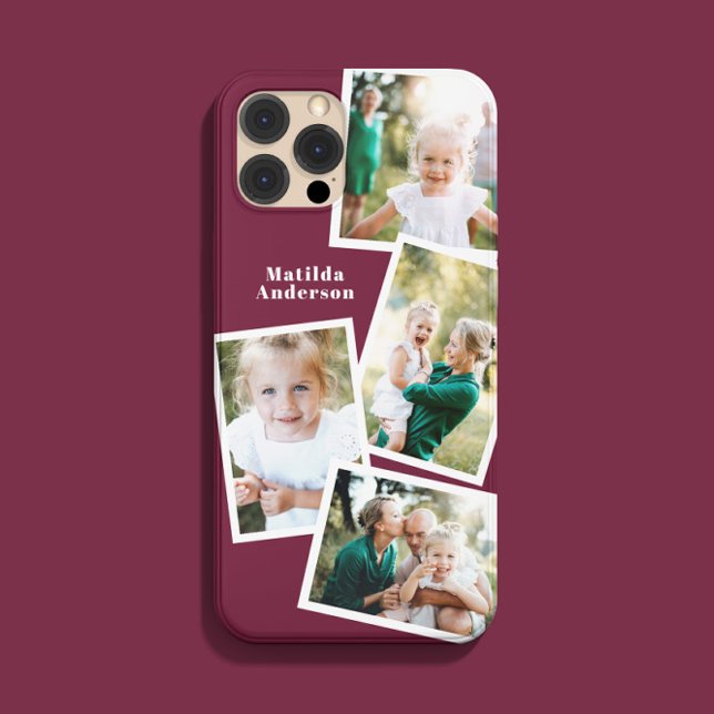 Modern stylish multi photo family electronic Case-Mate iPhone case (Creator Uploaded)