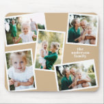 Modern stylish multi photo family home decor black mouse pad<br><div class="desc">Modern stylish multi photo family home decor. The black colour can be changed.</div>