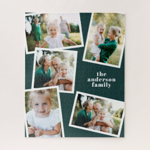 Modern stylish multi photo family home   jigsaw pu jigsaw puzzle