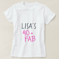 Modern Stylish Neon Pink 40 Fabulous Birthday