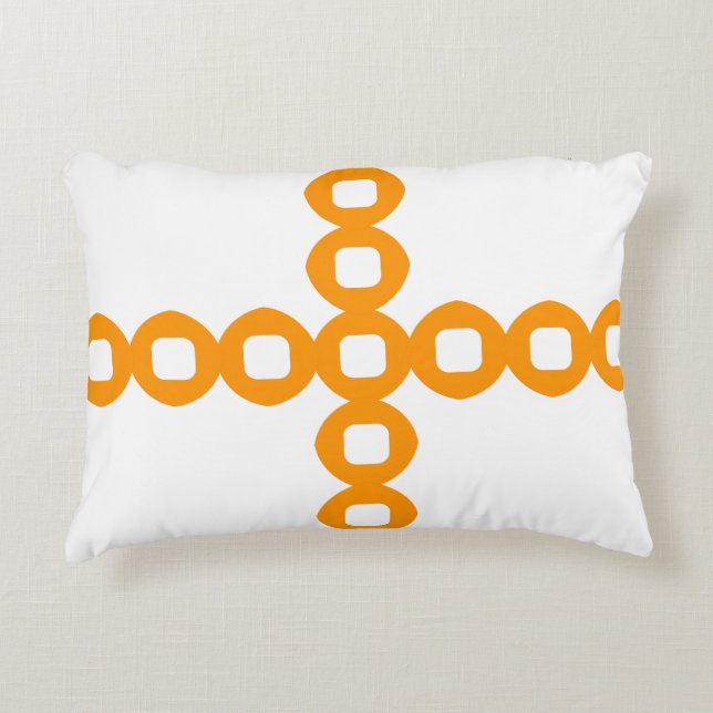 Modern Stylish Orange Unique Design Decorative Cushion (Front)