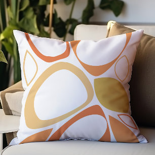 Modern Stylish Orange Yellow Abstract Pattern Cushion