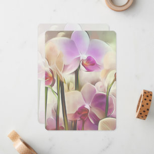 Modern Stylish Orchids Add Your Name Card