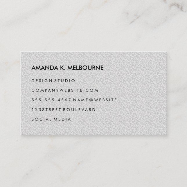 Modern Stylish Pattern Business Card (Front)