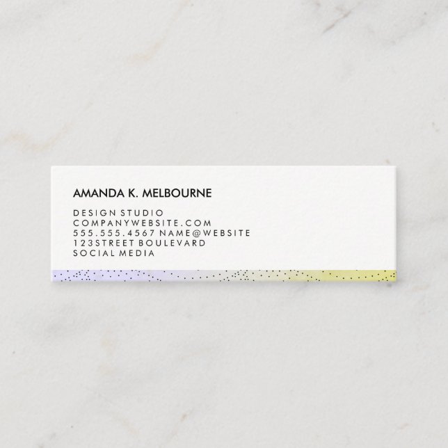 Modern Stylish Pattern Mini Business Card (Front)