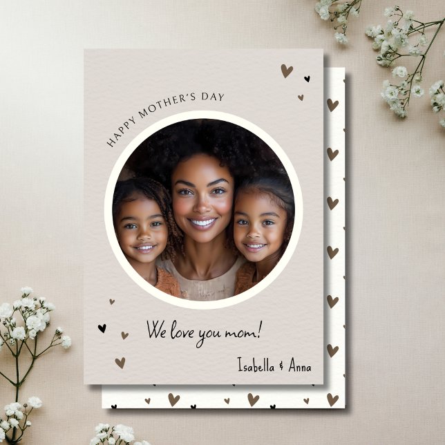 Modern Stylish Photo Happy Mother's Day Holiday Card (Creator Uploaded)