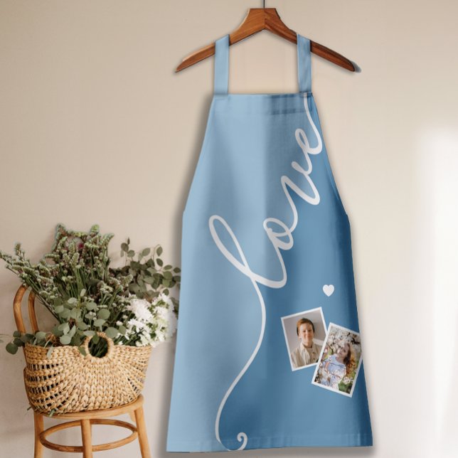 Modern Stylish Photo Script Blue Apron (Creator Uploaded)