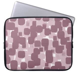 Modern Stylish Pink Abstract Pattern Laptop Sleeve