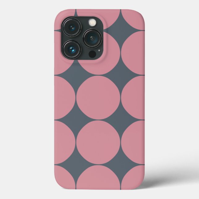 Modern Stylish Pink Polka Dot Case-Mate iPhone Case (Back)