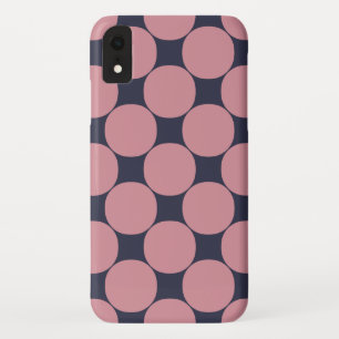 Modern Stylish Pink Polka Dot iPhone XR Case