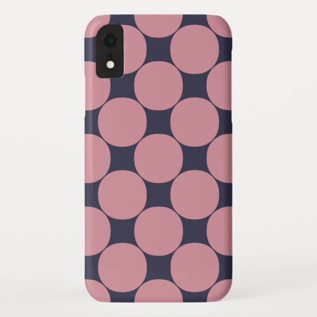 Modern Stylish Pink Polka Dot Case-Mate iPhone Case (Back)