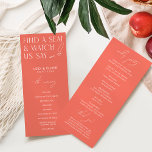 Modern Stylish Pink Wedding Ceremony Programs<br><div class="desc">Designed to coordinate with for the «Bright» Wedding Invitation Collection. To change details,  click «Details». To move the text or change the size,  font,  or colour,  click «Edit using Design Tool». View the collection link on this page to see all of the matching items in this beautiful design.</div>