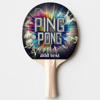 modern stylish Professional colourful text  Ping Pong Paddle