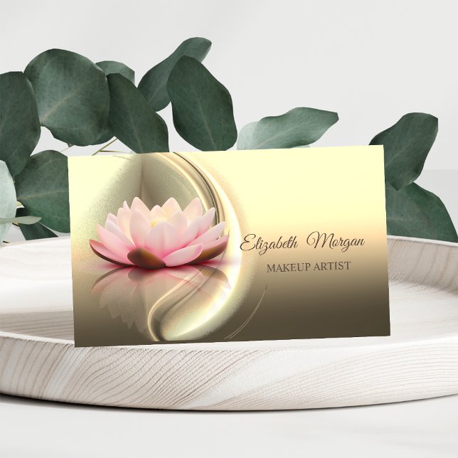 Modern Stylish Professional,Gold,Abstract,Lotus Business Card (Creator Uploaded)
