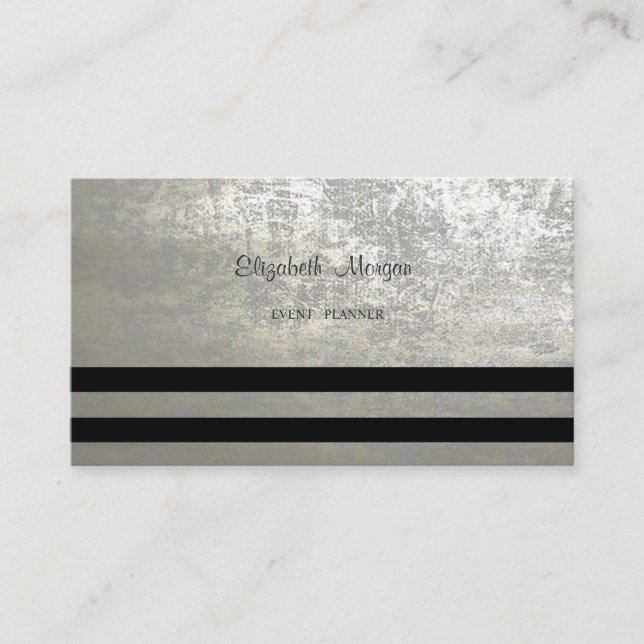 Modern Stylish Professional Striped Business Card (Front)