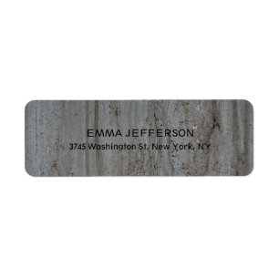 Modern Stylish Professional Trendy Grey Wall Return Address Label