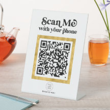 Modern Stylish QR code business sign with Logo