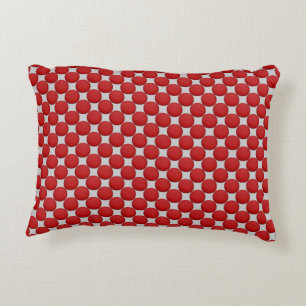 Modern Stylish Red Polka Dot Decorative Cushion