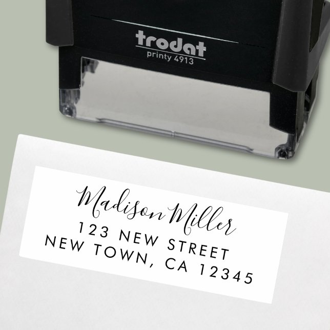Modern Stylish Return Address Self-inking Stamp (Creator Uploaded)