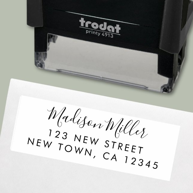 Modern Stylish Return Address Self-inking Stamp (Creator Uploaded)