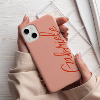 Modern Stylish Salmon Script Monogram