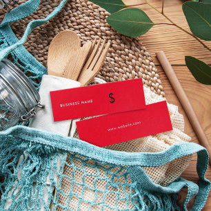 Modern Stylish Simple Bright Red Price Tag