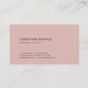 Modern Stylish Simple Design Plain Luxe Silk Business Card