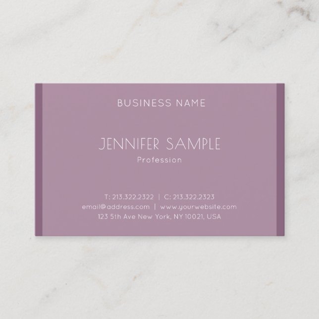 Modern Stylish Simple Design Template Professional Business Card (Front)