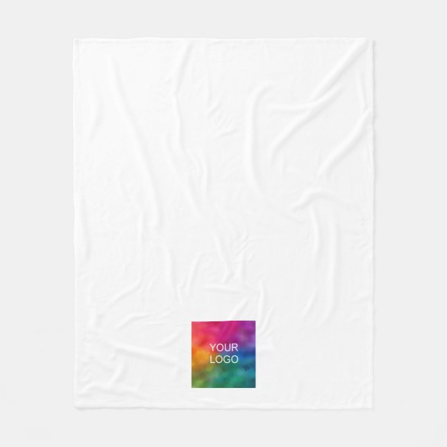 Modern Stylish Simple Your Hotel Company Logo Here Fleece Blanket (Front)