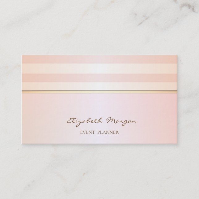 Modern Stylish Striped Business Card (Front)
