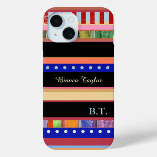 Modern & Stylish Stripes . to add name iPhone 15 Case