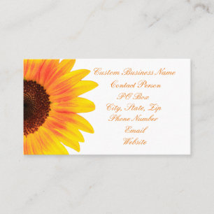 Modern Stylish Sunflower Business Card