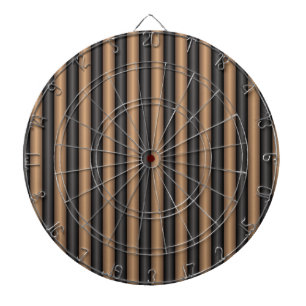 Modern Stylish Toasted Brown Stripes with Depth Dartboard