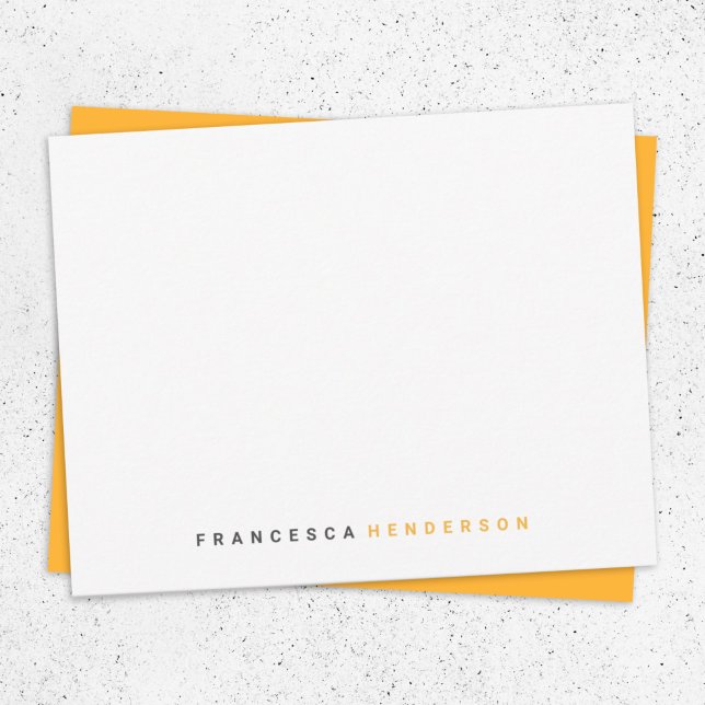 Modern Stylish Trendy Orange Modern Minimalist Card (Creator Uploaded)