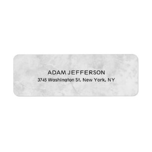 Modern Stylish Trendy Unique Special Grey Return Address Label