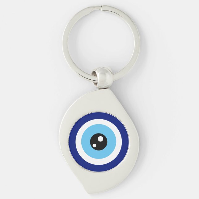 Modern Stylish Turkish Evil Eye Protection Key Ring (Front)