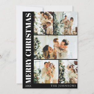 Modern Stylish Typography Christmas Holiday Card