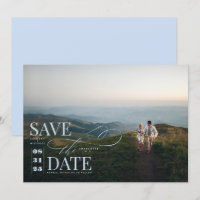 Modern Stylish Typography Save the Date Photo