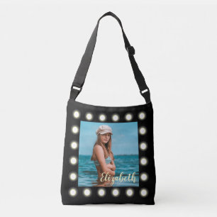 Modern Stylish Unique Black Square Photo Frame Crossbody Bag