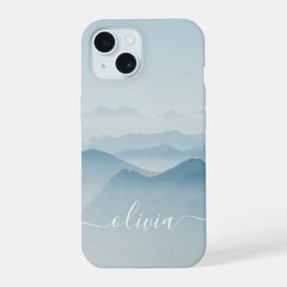 Modern Stylish Watercolor Monogram iPhone 15 Case