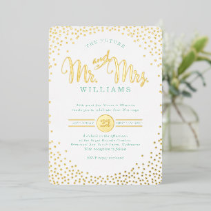 MODERN STYLISH WEDDING mini confetti gold mint