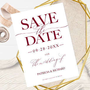Modern Stylish Wedding Save The Date Non Photo Invitation
