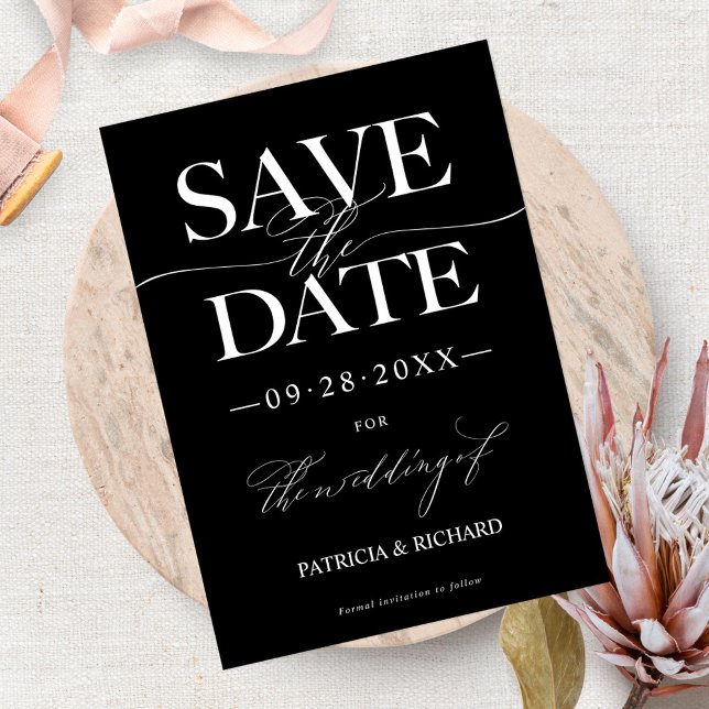 Modern Stylish Wedding Save The Date Non Photo Invitation (Creator Uploaded)