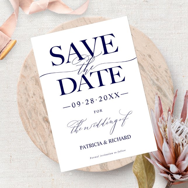 Modern Stylish Wedding Save The Date Non Photo Invitation (Creator Uploaded)