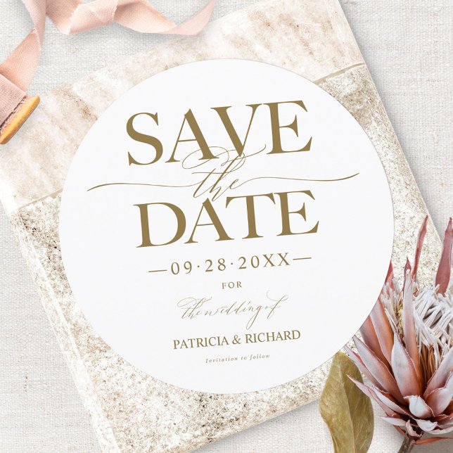 Modern Stylish Wedding Save The Date Non Photo Invitation (Creator Uploaded)
