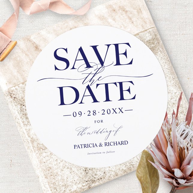 Modern Stylish Wedding Save The Date Non Photo Invitation (Creator Uploaded)