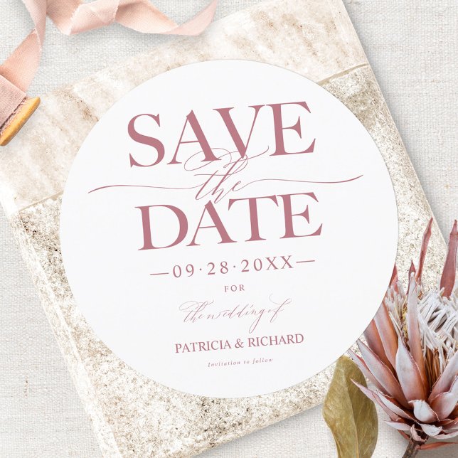 Modern Stylish Wedding Save The Date Non Photo Invitation (Creator Uploaded)