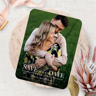 Modern Stylish Wedding Save The  Date Photo Magnet